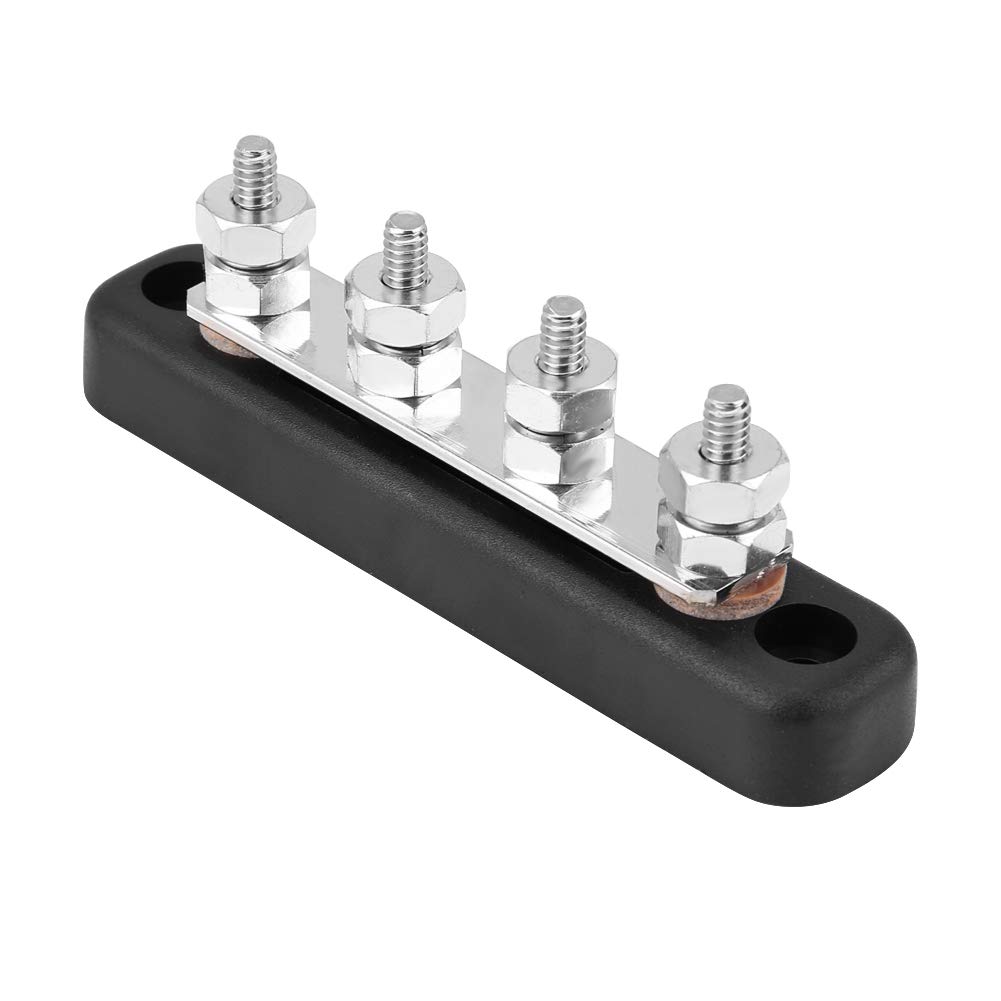 Electric Terminal Junction, AC 300V DC 48V 100A 4 Studs Busbar Electrical Terminal For Truck Bus Boat Caravan Buss Bar Stud Terminal