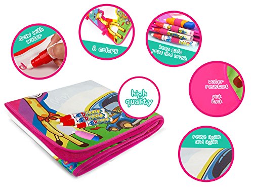 image for PrimeIRIS Large Aqua Magic Doodle Mat Water Drawing Pad Board for Girl