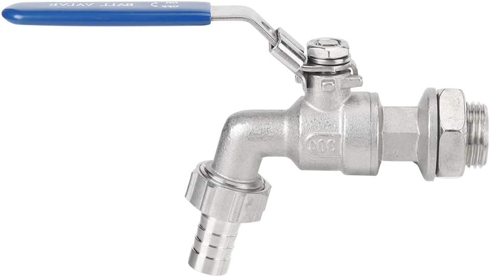 oueaen Tap Ball Valve, Stainless Steel Hose 1/2 Inch Ball Valve Faucet