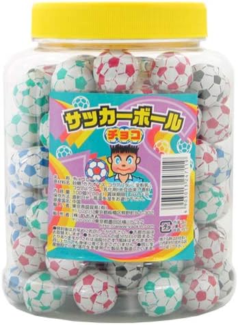 Amazon やおきん サッカーボールチョコ 100個 600g やおきん チョコレート菓子 通販