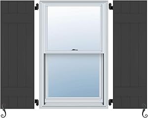 Atlantic Premium Shutters ACB120X81BL Classic Two, Board and Batten Shutters (Per Pair), 20