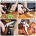 Knife Set, Emojoy Kitchen Knife Set with Wooden Block, 7-Piece German Stainless Steel Cutlery with Scissors