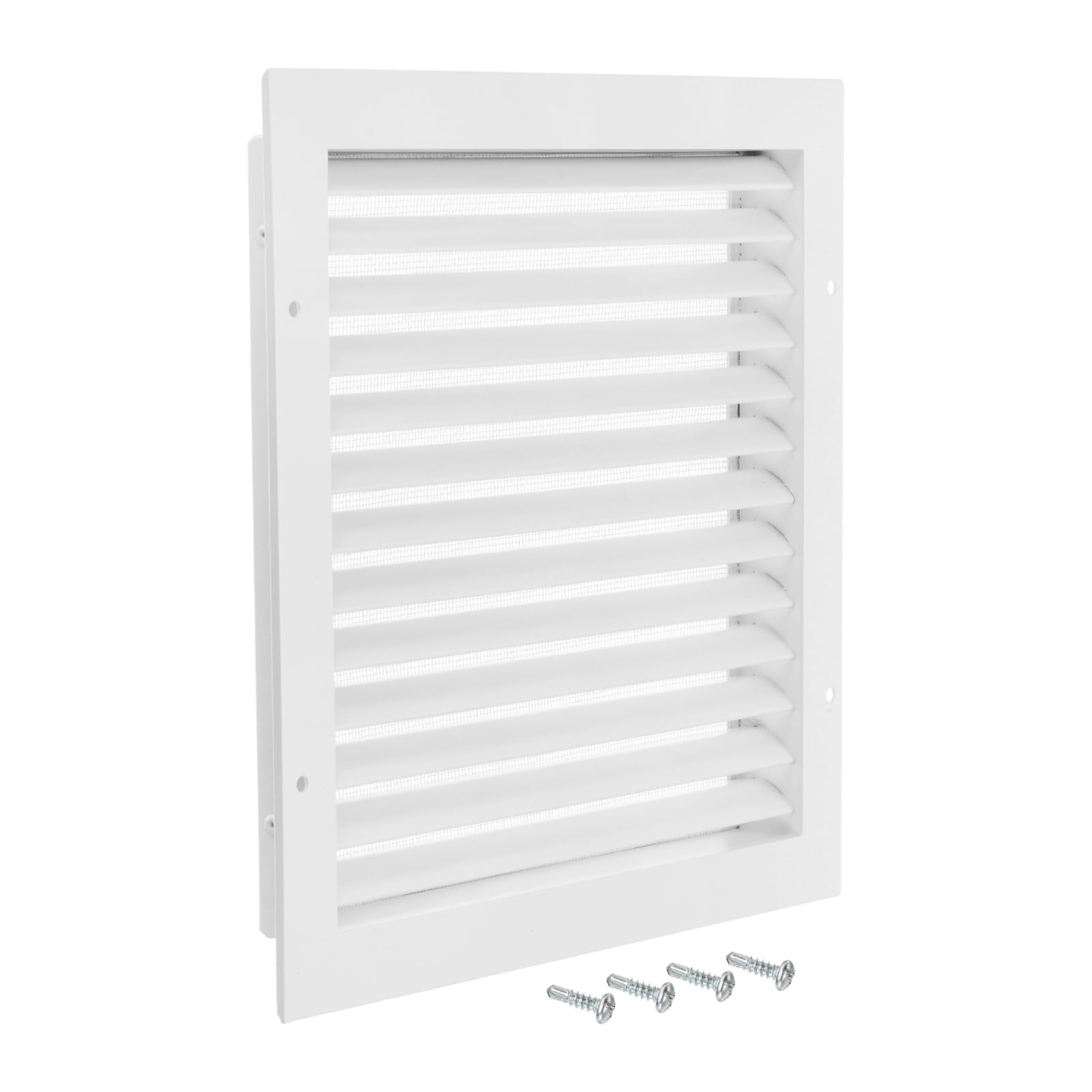 PATIKIL Wall Vents, 12 x 12 Inch for 10.5 x 10.5 Inch Opening, Aluminum Alloy Gable Vent Grille, Louvered and Screen Mesh, for Exterior Wall Kitchen Bathroom