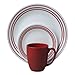 Corelle Livingware 16-Piece Dinnerware Set, Ruby Red, Service for 4