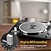 Rcm Real Wood Wireless Turntable with 50 Watts Wooden Speakers Set Auto Stop Vinyl Record Player, RCA Line Out, USB for MP3 Recording/Playback, Aux Input, Black Piano Finish ( MC-256 T/T)thumb 2