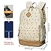 Leaper Lightweight Canvas Laptop Backpack Bags Daypack (Deer Beige)