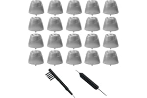 AIERTING 20 Pieces Click Sleeve Vented 2.0 Domes for Connexx/Siemens/Signia and Rexton RIC Hearing Aids with Cleaning Brush Tools and Carry Case (Medium)
