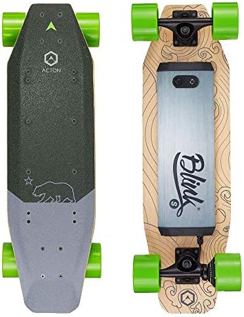 Acton Electric Skateboard, Black/Green