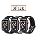 YC YANCH Greatou Compatible for Apple Watch Band 42mm 44mm,Soft Silicone Sport Band Replacement Wrist Strap Compatible for iWatch Apple Watch Series 4/3/2/1,Nike+,Sport,Edition,M/L,3 Pack