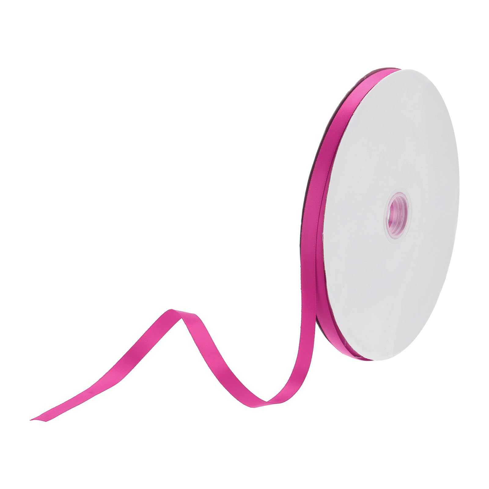 DMiotech 10mm Satin Ribbon 91m/300ft Thin Double Face Fabric Grosgrain Ribbon for Gift Wrapping Floral Hair Flower Bouquet, Rose Red