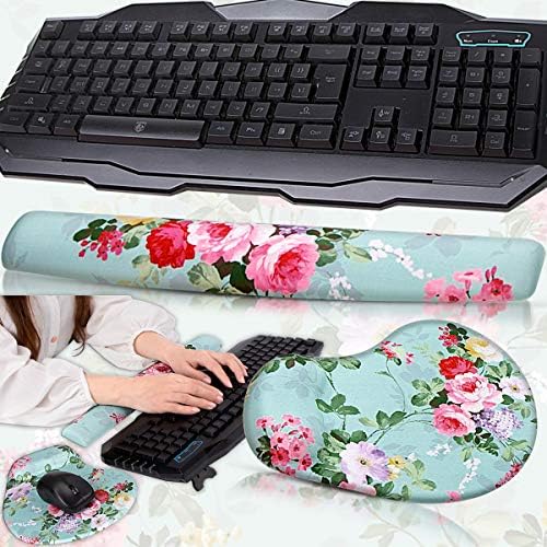 Shidan KE1 Memory Foam Non Slip Mouse Pad Wrist Rest for Office, Computer, Laptop & Mac - Durable & Comfortable & Lightweight for Easy Typing & Pain Relief-Ergonomic Support