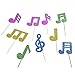 Joinor 36pcs Super Glitter Music Symbols Cupcake Muffin Topper Picks Cake Decoration Baby Shower Birthday Party Favors