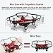 Remote Control Airplane RC Mini Drone for Kids 2.4Ghz 6-Axis Gyro 4 Channels Quadcopter Indoor / Outdoor Flying Helicopter RTF for Beginner Drone Training (Red)