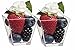 Zappy Elegant Square Mini Cube 2oz Clear Tasting Sample Shot Glasses 40 Ct Dessert Cups