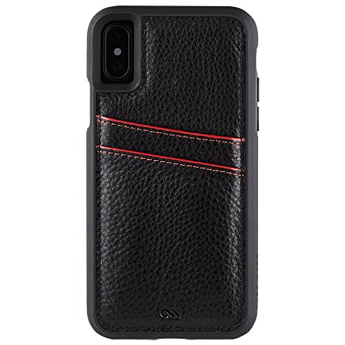 Case-Mate iPhone X Case - TOUGH ID - Leather Wallet - Slim Protective Design for Apple iPhone 10 - Black