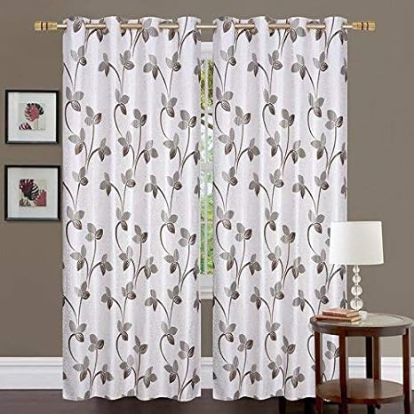 Buy Fabric Empire Designer 2 Piece Pearl Print Window Curtains