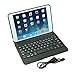 iPad Mini Keyboard Case, BoriYuan Bluetooth Wireless Keyboard Folio Flip Smart Cover For Apple iPad Mini 3/ iPad Mini 2/ iPad Mini 1 with Folding Stand and Auto Sleep/Wake Function, Black