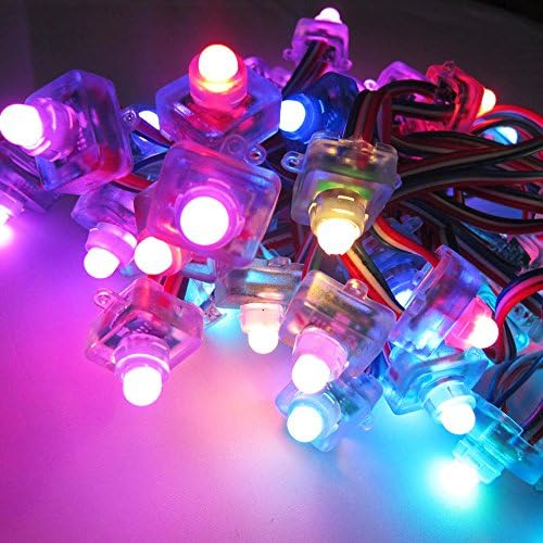 Immagini Natale 400 X 150 Pixel.Alitove Ws2811 Filo Di Luci Pixel Led 5 V 12 Mm Quadrati 50 Pezzi Posizione Regolabile Digitale Rgb Dream Color Impermeabile Ip68 Per Esterni Interni Giardini Case Matrimoni Feste Natalizie Decorazioni Amazon It Illuminazione