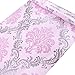 LIFAVOVY Pink Damask Peel and Stick Wallpaper Waterproof Removable Wall Paper Decorative Self Adhesive Shelf Drawer Liner Roll 17.7
