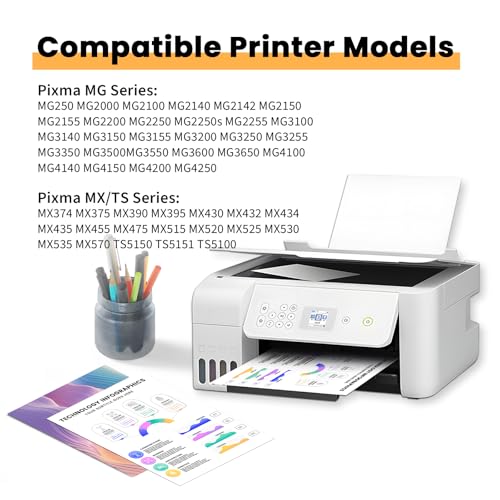 Torvon Tinta 540 541 XL Compatible con Canon 540 541 XL Cartuchos Multipack PG540 CL541 XL para Canon Pixma TS5100 TS5151 TS5100 MG2100 MG3100 MG3150 MG3600 MG3650 MG3650s MG4250 MX475 (540XL Negro)