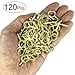HEVERP 120 Pcs 1 Inch Small Screw Eyes Galvanized Metal Eye Hooks/Self-Tapping Screws Hooks Ring/Screw Hooks (Gold)