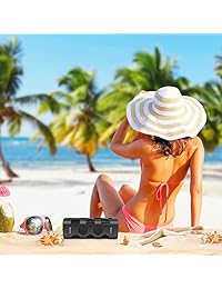 Altavoces Bluetooth portátil impermeable, irrompible, controlador dual de 20 W, graves mejorados, Powerbank de 5200 mAh, resistente al polvo, a prueba de golpes, micrófono integrado, soporte NFC, 24 horas de juego para fiesta, piscina, acampada