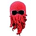 Amurleopard Unisex Barbarian Knit Beanie Octopus (One size, Red)