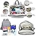 Diaper Bag Travel Backpack Baby Nappy Changing Bag with Baby Seat, Ceekii Multi-Function Waterproof Maternity Nappy Bags and Built-in USB Charging Port (Gray)