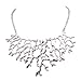 Jane Stone Hot Sale Fashion Vintage Silver Jewelry Tree Branch Necklace Modern Choker Jewelry Trendy Collar Necklaces Top Selling Women's Jewelry(Fn0738)