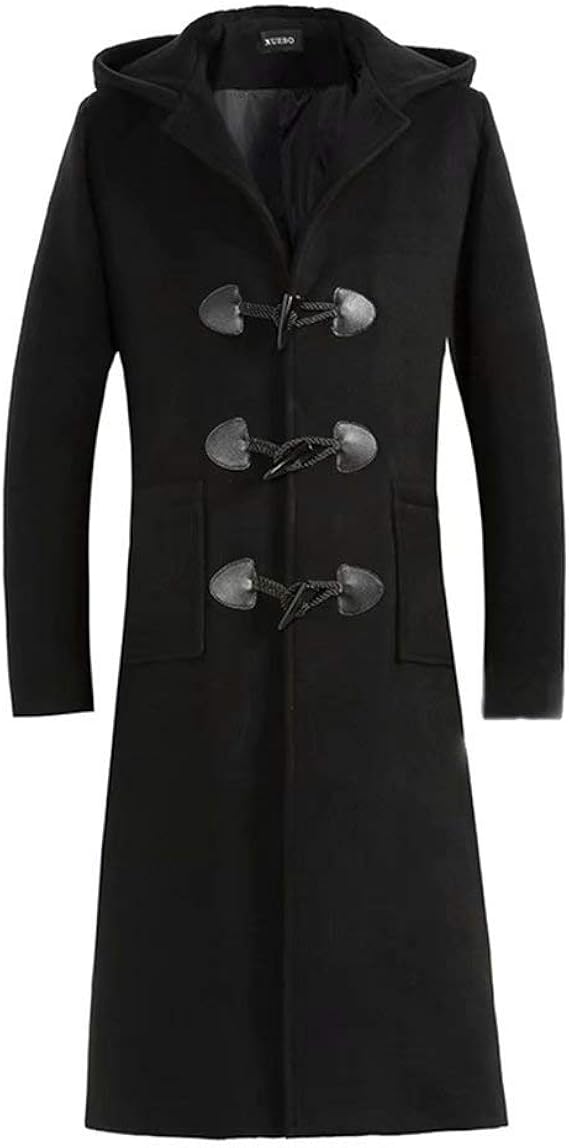 Amazon Tenflow ダッフルコート メンズ トグルボタン メルトンコート ロングコート ラシャコート フード付き 厚手 アウター 防寒着 コート ジャケット 通販