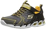 Skechers Kids Boys' Gunray Air-Protium Sneaker, Black/Charcoal/Yellow, 1.5 M US Little Kid