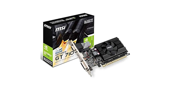 Amazon Com Msi Video Card Gt 710 2gd3h Lp Gt710 2gb Ddr3 Oc 64bit Dl Dvid Hdmi D Sub Lowprofile Electronic Consumer Electronics Computers Accessories