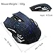 Tsmine Wireless Silent Gaming Mouse Noiseless Plus Large Mouse with 6 buttons,3 adjustable DPI for Laptop,Macbook 2017 and Android OS Tablet- Snow Blue