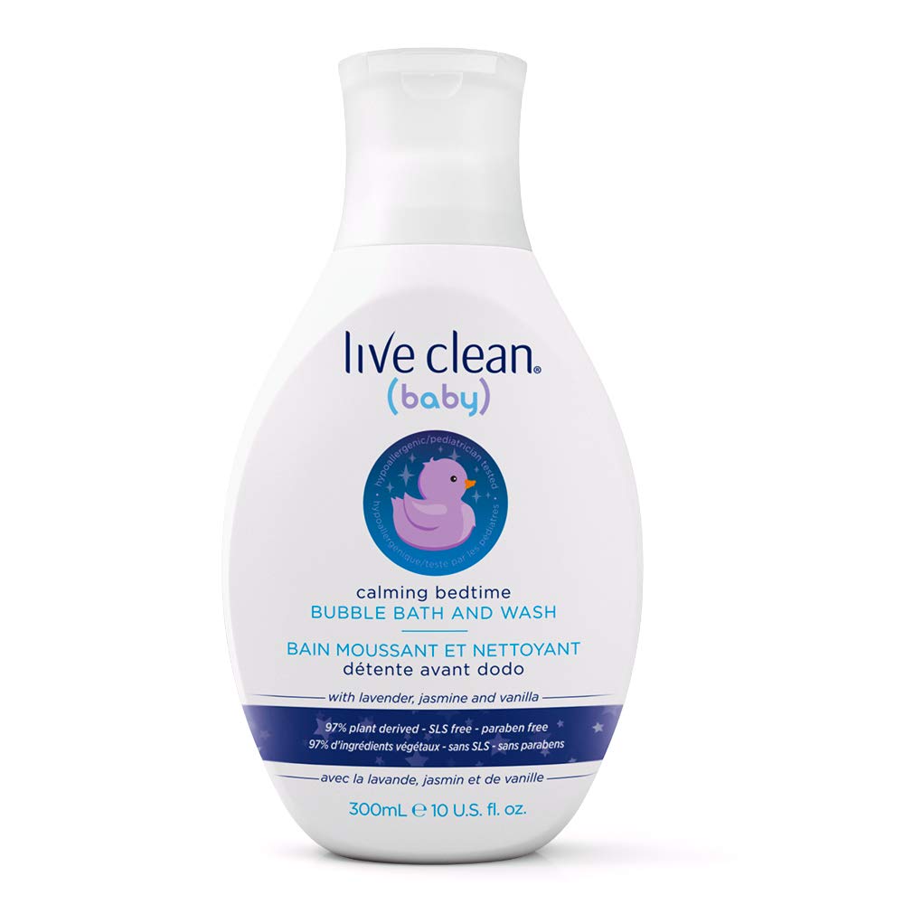 Live Clean Baby Calming Bedtime Bubble Bath and Wash, 10 oz.