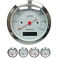 Dolphin Gauges-5 Gauge Programmable Set - White
