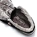 VILOCY Men's Warm Suede Leather Snow Boot Fur Lined Lace Up Ankle Sneakers High Top Shoes