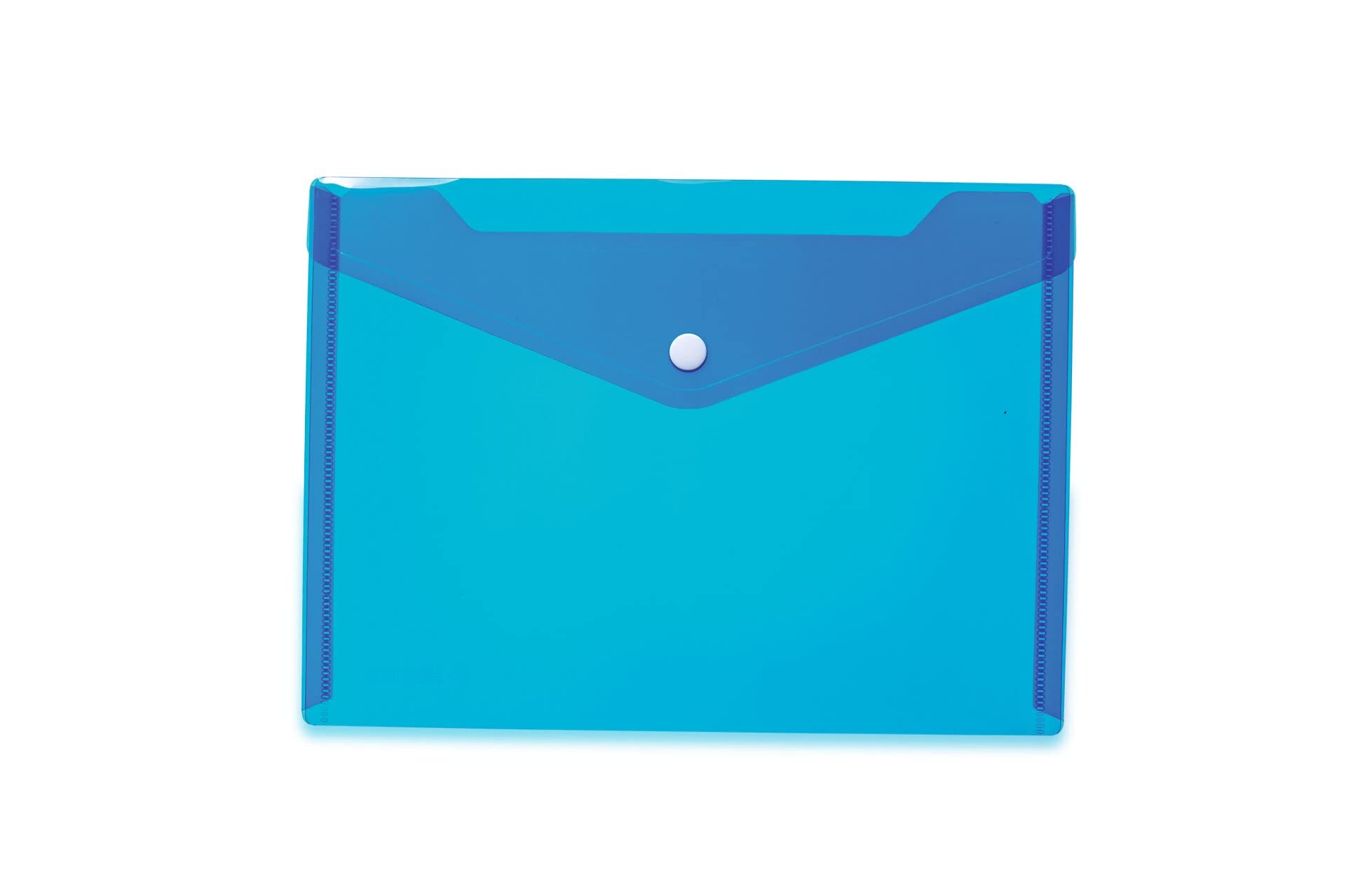 HERMA 20055 Document Wallet, A5, Transparent Blue, Small Transparent Pockets, Envelope with Press Stud, Plastic Envelope for School, University, Office, Travel