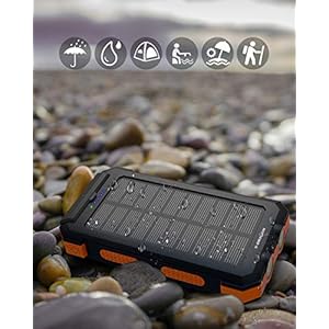 X-DRAGON Solar Power Bank 24000mAh Caricabatterie Solare Portatile Impermeabile con Doppio Ingresso (USB C e Micro) per… - immagine 5