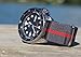 BARTON WATCH BANDS 18mm Smoke/Cherry Standard Length Ballistic Nylon NATO® Style Straps