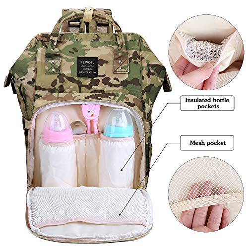 Camo Baby Boy Diaper Bag Backpack for Dad, Large Tactical Nappy Bags
