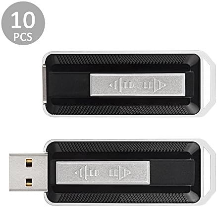 TOPSELL 10pcs 8GB USB 2.0 Flash Drive Side Sliding Retractable Memory Stick Thumb Drives Black