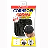 Vivica A Fox Hair Collection Cornrow Pro Cap Horseshow with Comb, Medium, 1B, 2 Ounce