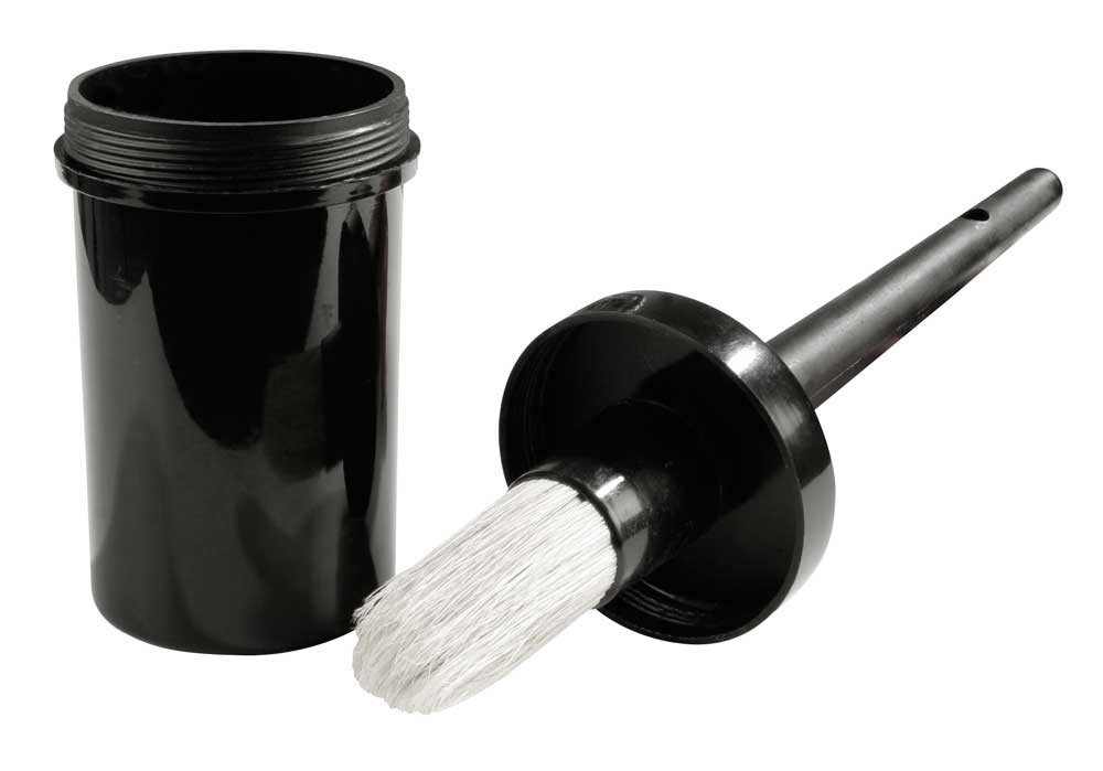 PFIFF 100555 Hufpinsel inklusive Behälter, Verschließbar, Schwarz