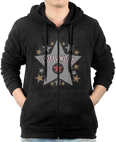 Akagopstore Casual Mens Hollywood Walk Of Fame Star Full-Zip Sweatshirt Hoodie Jacket Medium