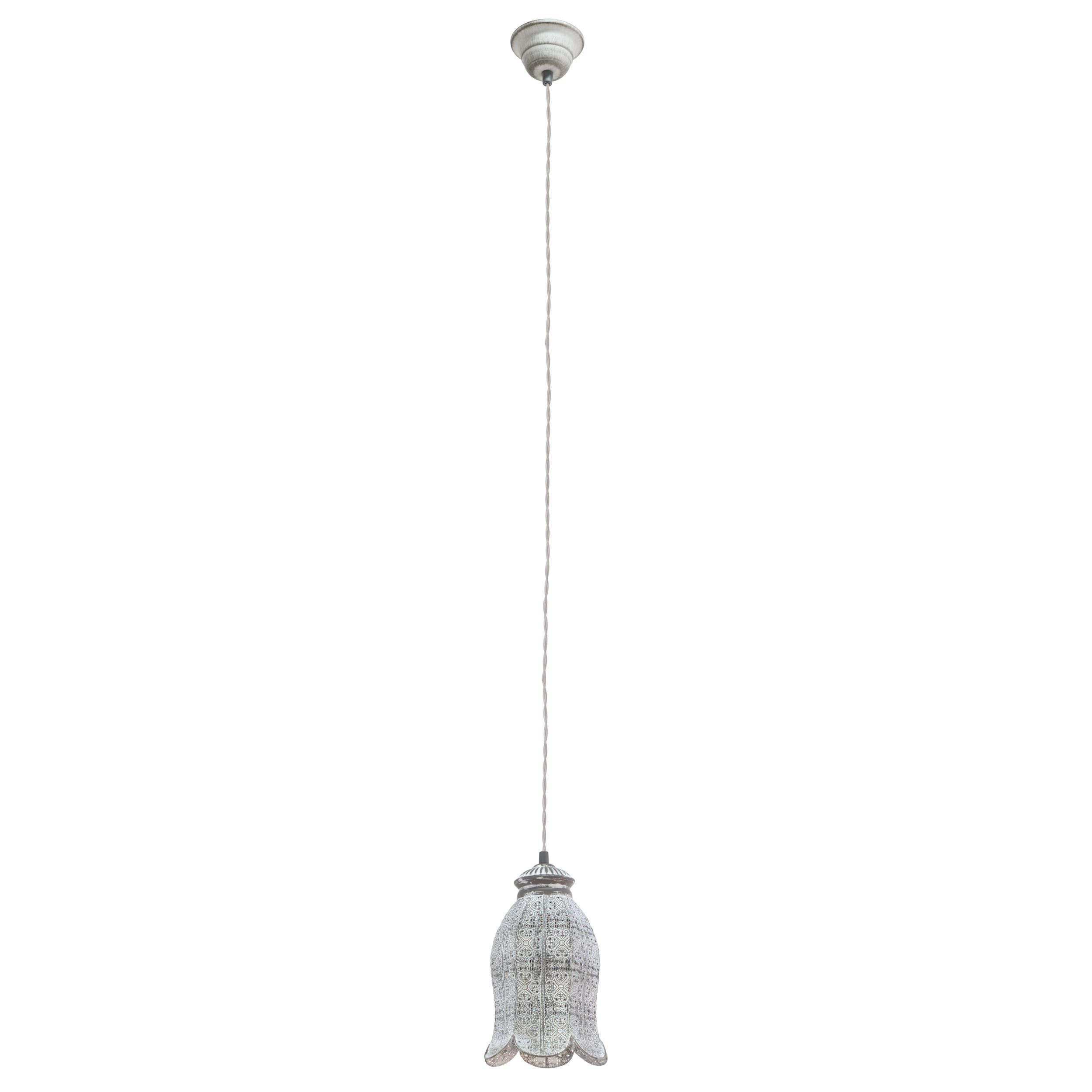 EGLO 49207 TALBOT 1 Pendant Light in Grey-Patina Steel