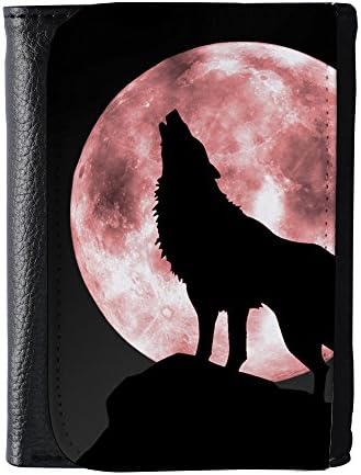 YEX Men's King Wolf Genuine Leather Black Wallet