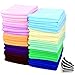 60 Microfiber Cleaning Cloth Pack , 50 Microfiber Cloth, 10 Glass Cloth