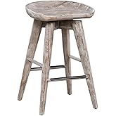 Boraam Bali Backless Swivel Counter Stool - Barnwood Wire-Brush