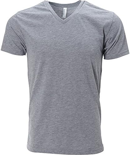 Simplex Apparel Triblend Mens V Tee (L - Heather Grey)