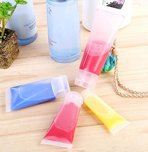 20PCS Empty Refillable Translucent Frosted Plastic Travel Cosmetic Make up Soft Tubes Container Bottle with Flip Cap Shower Lotion Cleanser Packing Sample Bottles (50ML)